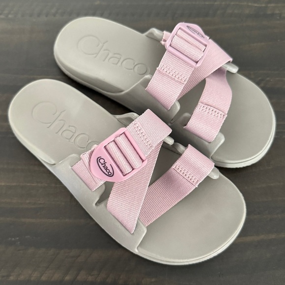 Chaco Women’s Performance Sandals Size 5 - Lightweight EVA Sole - Pink Gray - Picture 5 of 12